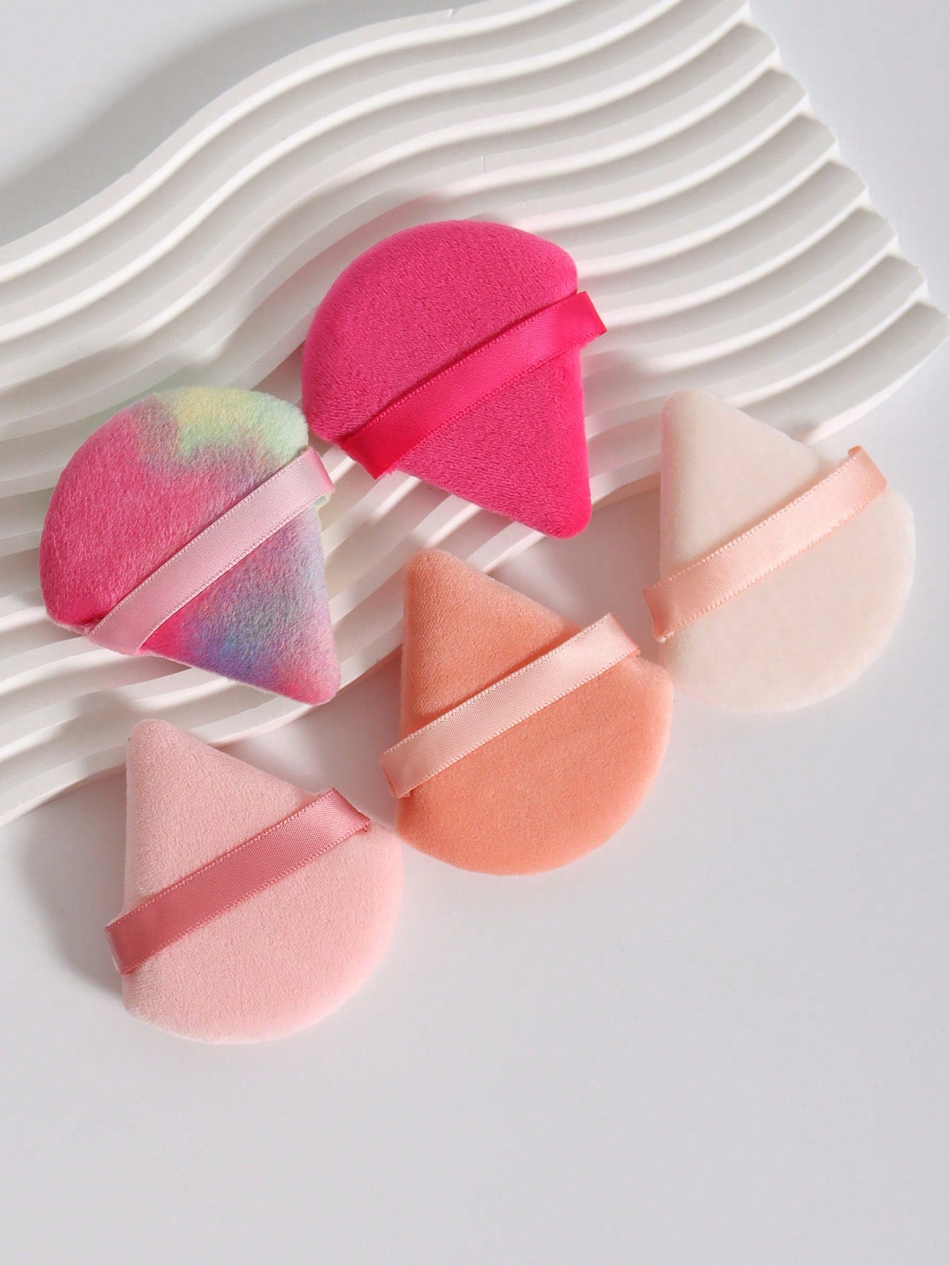 Triangle-Shaped Velvet Powder Puff 5/10/20/30/50/100pcs,Made Of Super-Soft Velvet, Designed For Contouring, Eye, And Corner, Suitable For All Skin Types.,Makeup,Cheap,Room Decor,Vanity,Travel,Bedroom