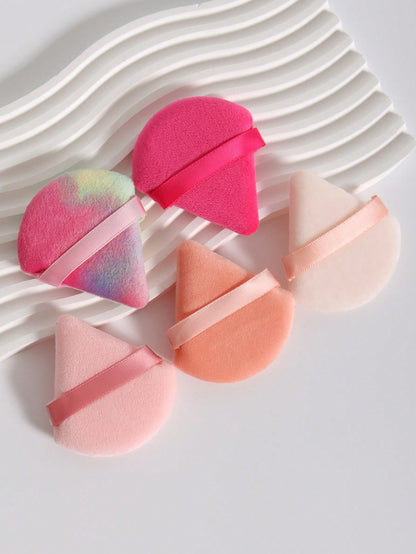 Triangle-Shaped Velvet Powder Puff 5/10/20/30/50/100pcs,Made Of Super-Soft Velvet, Designed For Contouring, Eye, And Corner, Suitable For All Skin Types.,Makeup,Cheap,Room Decor,Vanity,Travel,Bedroom