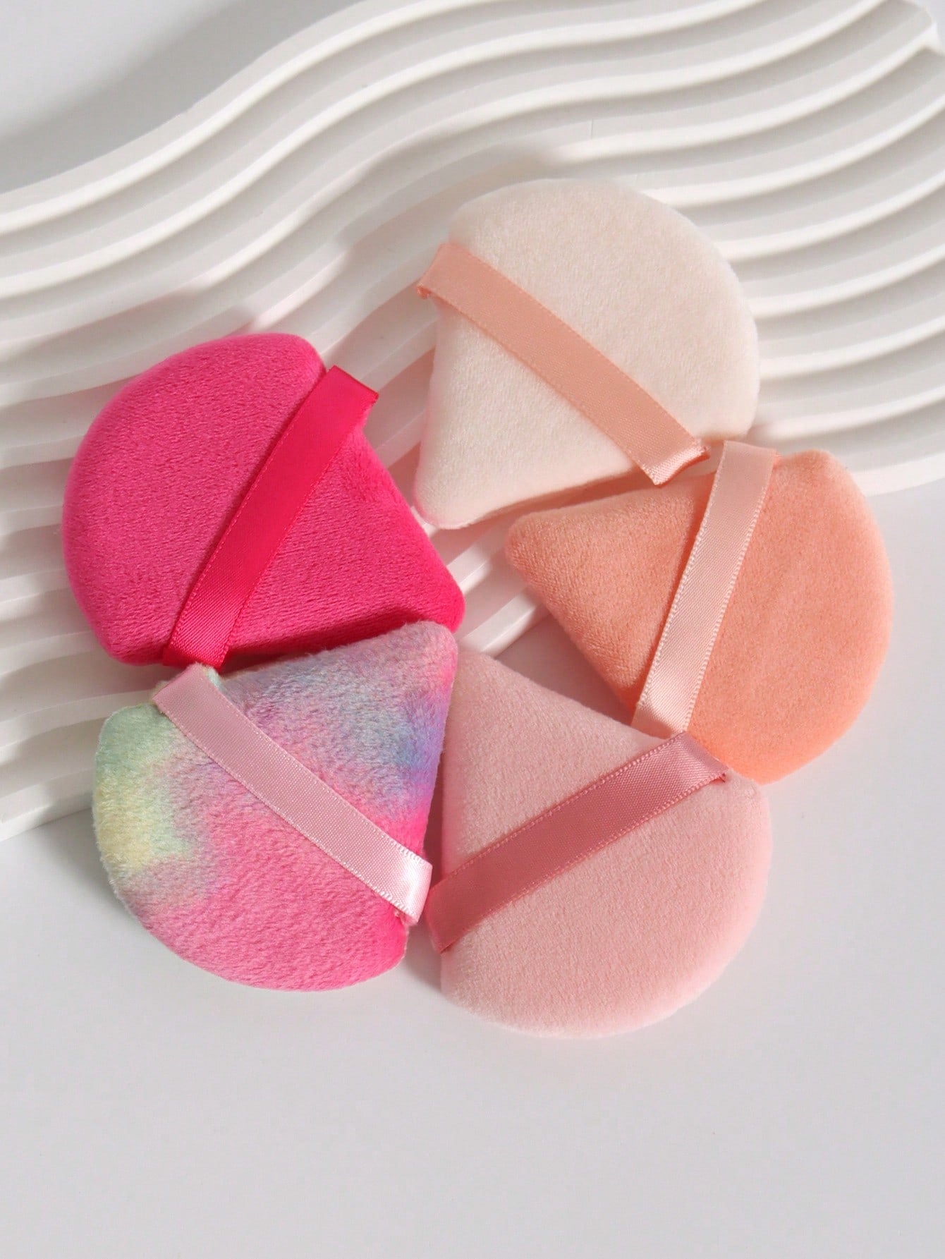 Triangle-Shaped Velvet Powder Puff 5/10/20/30/50/100pcs,Made Of Super-Soft Velvet, Designed For Contouring, Eye, And Corner, Suitable For All Skin Types.,Makeup,Cheap,Room Decor,Vanity,Travel,Bedroom