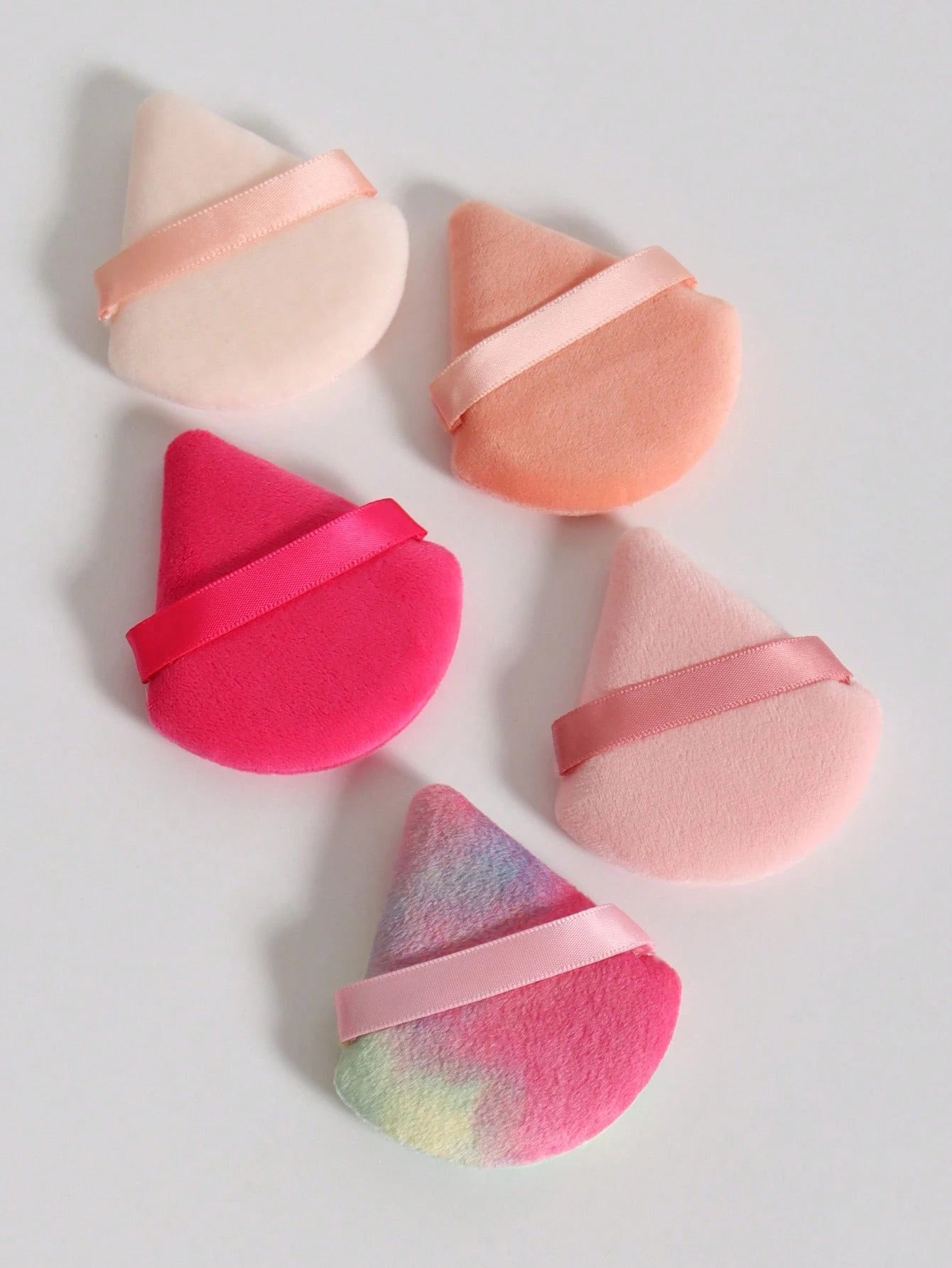 Triangle-Shaped Velvet Powder Puff 5/10/20/30/50/100pcs,Made Of Super-Soft Velvet, Designed For Contouring, Eye, And Corner, Suitable For All Skin Types.,Makeup,Cheap,Room Decor,Vanity,Travel,Bedroom