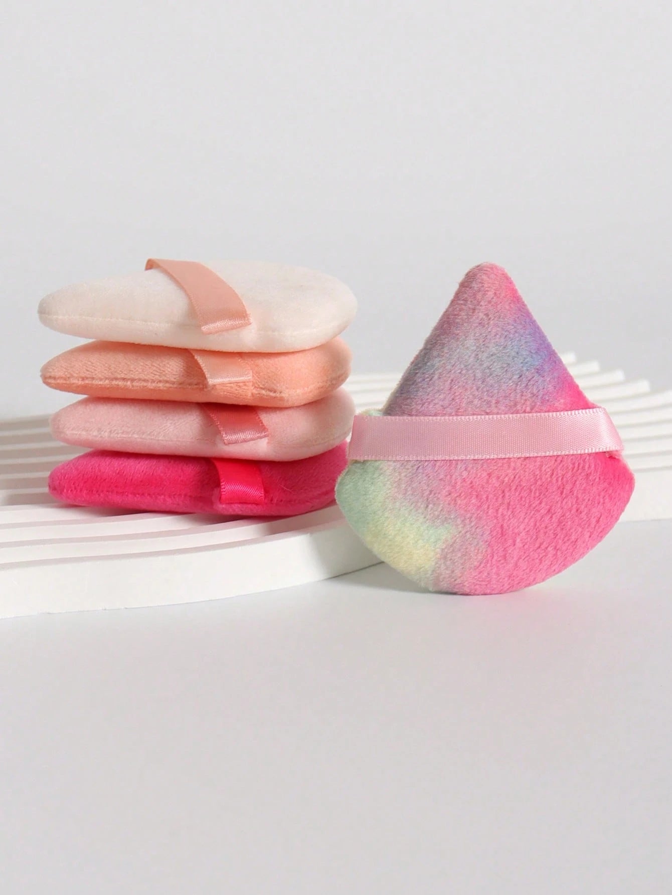 Triangle-Shaped Velvet Powder Puff 5/10/20/30/50/100pcs,Made Of Super-Soft Velvet, Designed For Contouring, Eye, And Corner, Suitable For All Skin Types.,Makeup,Cheap,Room Decor,Vanity,Travel,Bedroom