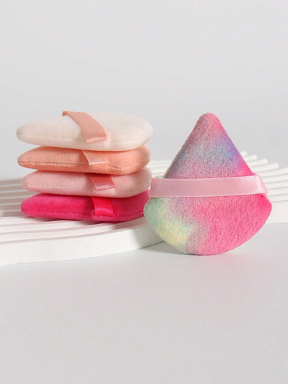 Triangle-Shaped Velvet Powder Puff 5/10/20/30/50/100pcs,Made Of Super-Soft Velvet, Designed For Contouring, Eye, And Corner, Suitable For All Skin Types.,Makeup,Cheap,Room Decor,Vanity,Travel,Bedroom