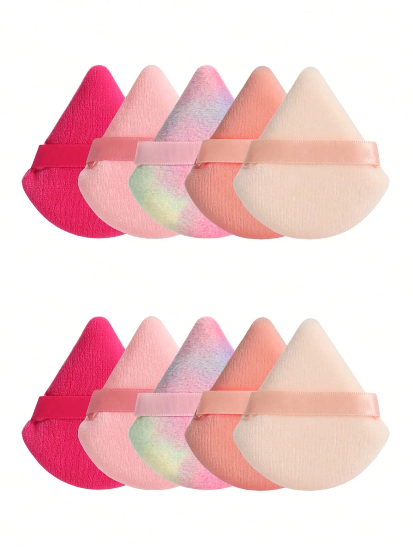 Triangle-Shaped Velvet Powder Puff 5/10/20/30/50/100pcs,Made Of Super-Soft Velvet, Designed For Contouring, Eye, And Corner, Suitable For All Skin Types.,Makeup,Cheap,Room Decor,Vanity,Travel,Bedroom