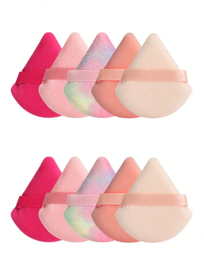 Triangle-Shaped Velvet Powder Puff 5/10/20/30/50/100pcs,Made Of Super-Soft Velvet, Designed For Contouring, Eye, And Corner, Suitable For All Skin Types.,Makeup,Cheap,Room Decor,Vanity,Travel,Bedroom