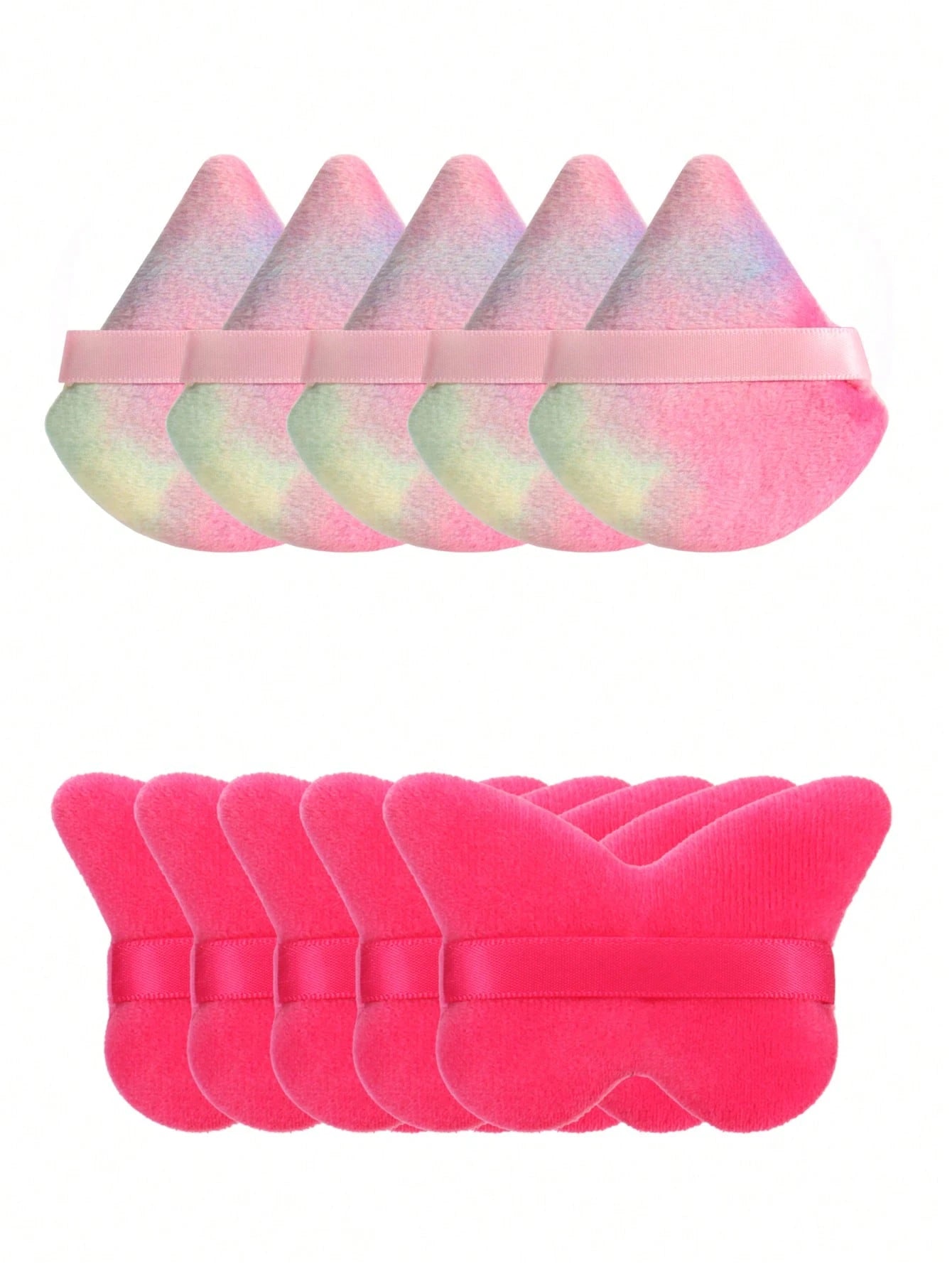 Triangle-Shaped Velvet Powder Puff 5/10/20/30/50/100pcs,Made Of Super-Soft Velvet, Designed For Contouring, Eye, And Corner, Suitable For All Skin Types.,Makeup,Cheap,Room Decor,Vanity,Travel,Bedroom