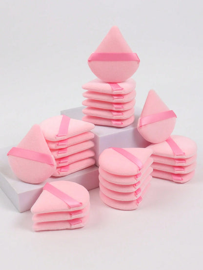Triangle-Shaped Velvet Powder Puff 5/10/20/30/50/100pcs,Made Of Super-Soft Velvet, Designed For Contouring, Eye, And Corner, Suitable For All Skin Types.,Makeup,Cheap,Room Decor,Vanity,Travel,Bedroom