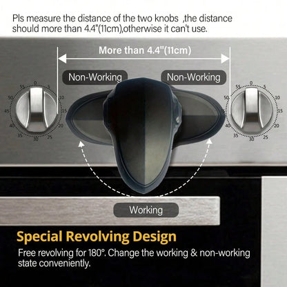TWO DADS 1pc Child Safety Oven Lock, Heat-Resistant Material, Easy To Install And Use Without Tools, Prevent Burns For Babies, Suitable For Oven Use, Kitchen Safety Product, Grey/Black/Beige