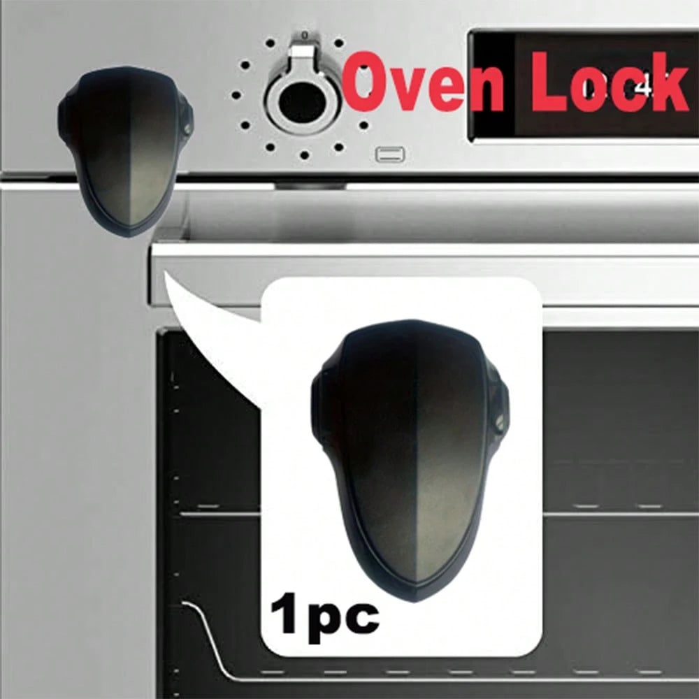 TWO DADS 1pc Child Safety Oven Lock, Heat-Resistant Material, Easy To Install And Use Without Tools, Prevent Burns For Babies, Suitable For Oven Use, Kitchen Safety Product, Grey/Black/Beige