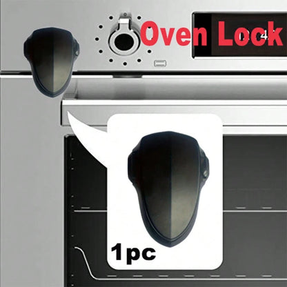 TWO DADS 1pc Child Safety Oven Lock, Heat-Resistant Material, Easy To Install And Use Without Tools, Prevent Burns For Babies, Suitable For Oven Use, Kitchen Safety Product, Grey/Black/Beige