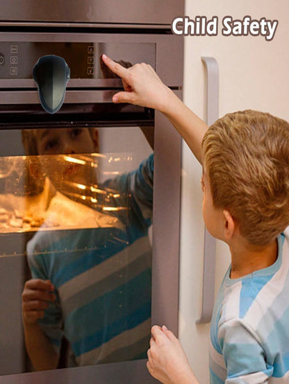 TWO DADS 1pc Child Safety Oven Lock, Heat-Resistant Material, Easy To Install And Use Without Tools, Prevent Burns For Babies, Suitable For Oven Use, Kitchen Safety Product, Grey/Black/Beige