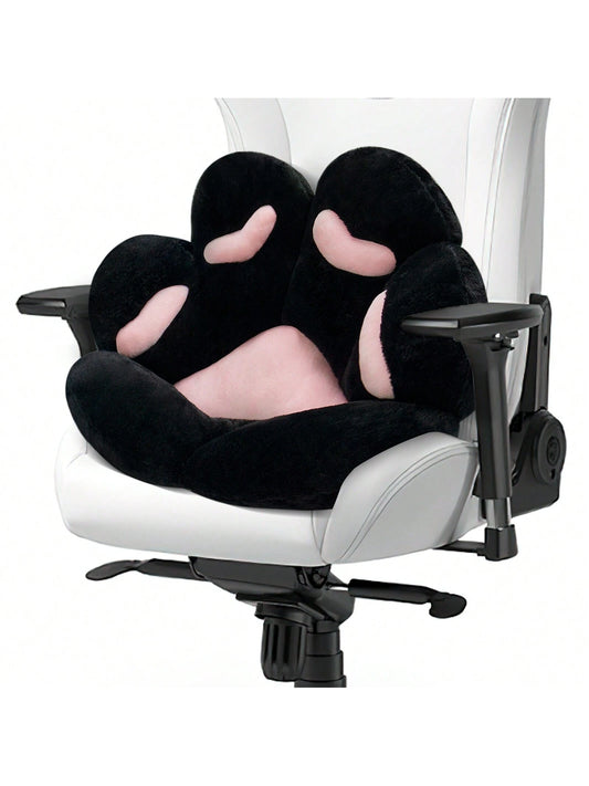 Ultra-Soft L-Shape Floor Seat Cushion- Compact Lounge Chair For Gamers & Home Office- Cozy 28x24 Inch Plush Pad For Dorm Or Apartment- Black & White