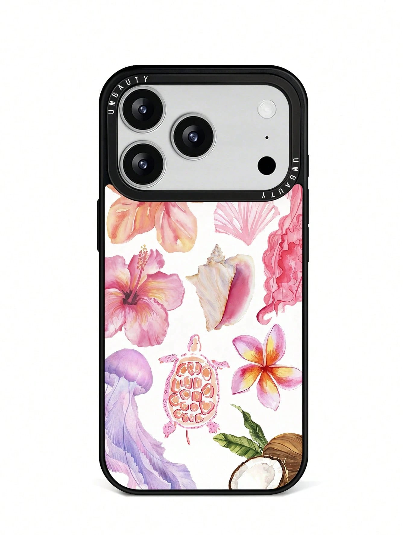 UMBAUTY 1pc Spring Floral Pattern Design Phone 17 Pro Max Phone Case, Compatible With Phone 16 Pro Max, 15 Pro Max, 14 Pro Max, Korean-Style High-End Fashion Fun Phone Case, Compatible With 11/12/13/1