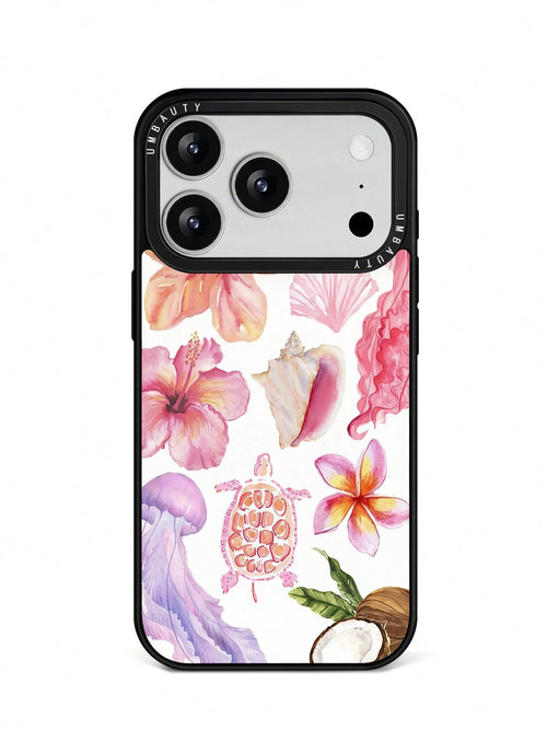 UMBAUTY 1pc Spring Floral Pattern Design Phone 17 Pro Max Phone Case, Compatible With Phone 16 Pro Max, 15 Pro Max, 14 Pro Max, Korean-Style High-End Fashion Fun Phone Case, Compatible With 11/12/13/1