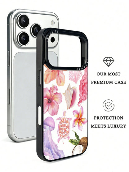 UMBAUTY 1pc Spring Floral Pattern Design Phone 17 Pro Max Phone Case, Compatible With Phone 16 Pro Max, 15 Pro Max, 14 Pro Max, Korean-Style High-End Fashion Fun Phone Case, Compatible With 11/12/13/1