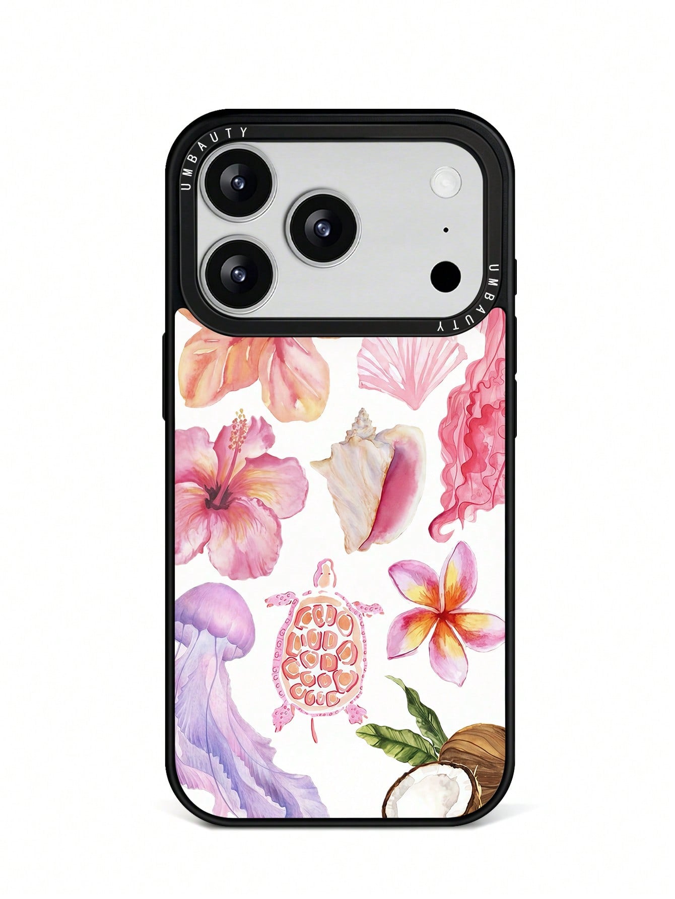 UMBAUTY 1pc Spring Floral Pattern Design Phone 17 Pro Max Phone Case, Compatible With Phone 16 Pro Max, 15 Pro Max, 14 Pro Max, Korean-Style High-End Fashion Fun Phone Case, Compatible With 11/12/13/1