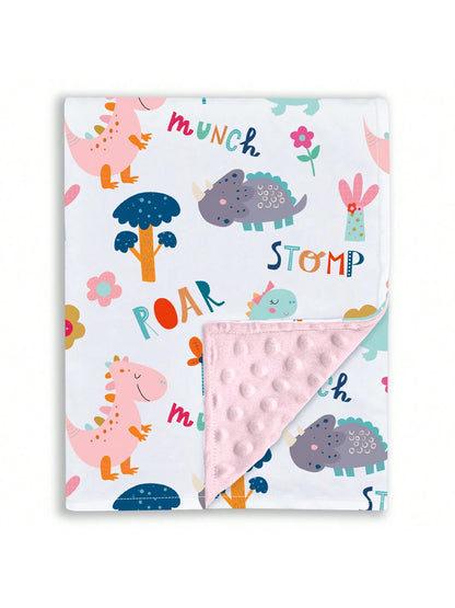 Unisex Baby Blanket, Super Soft Nursery Fleece Blanket, Printed Pattern, Dotted Fleece Backing, Newborn Printed Blanket