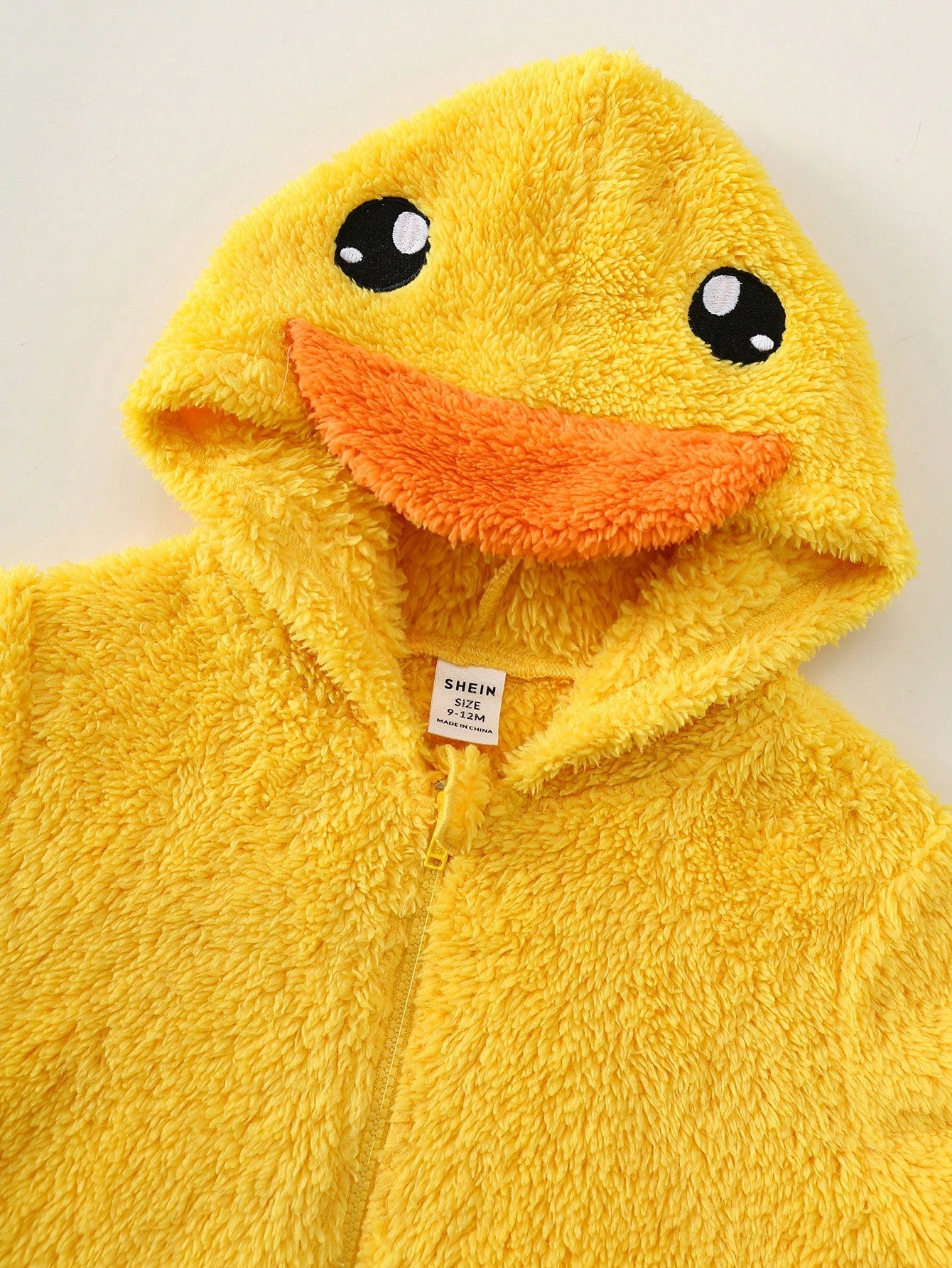 Unisex Newborn Baby Boy/Girl Toddler Autumn/Winter Cute Little Yellow Duck Shaped Plush Hooded Long Sleeve Jumpsuit, Soft Skin-Friendly Easy To Put On And Take Off, Baby Rompers, Baby Clothes, O