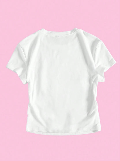 Unity Women's "I'm Literally Just A Girl" Cropped Slogan T-Shirt Graphic Tees Women Tops