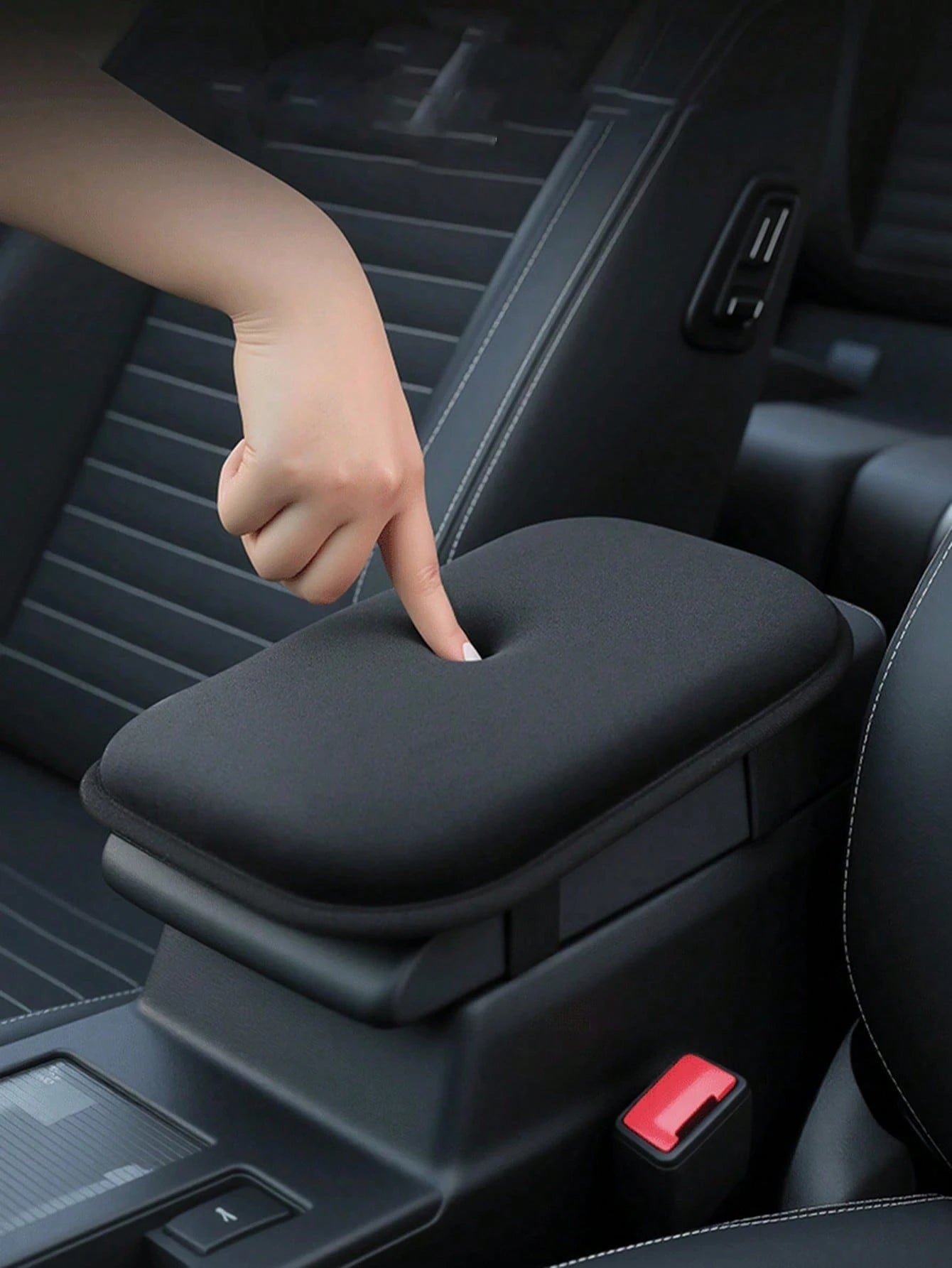 Universal Car Armrest Pad, Center Console Soft Memory Foam Armrest Box Pad, Comfortable Pressure Relief Automotive Interior Accessories, Non-Slip Armrest Support Pad Suitable For Cars, SUVs, Trucks, E