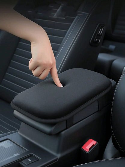 Universal Car Armrest Pad, Center Console Soft Memory Foam Armrest Box Pad, Comfortable Pressure Relief Automotive Interior Accessories, Non-Slip Armrest Support Pad Suitable For Cars, SUVs, Trucks, E
