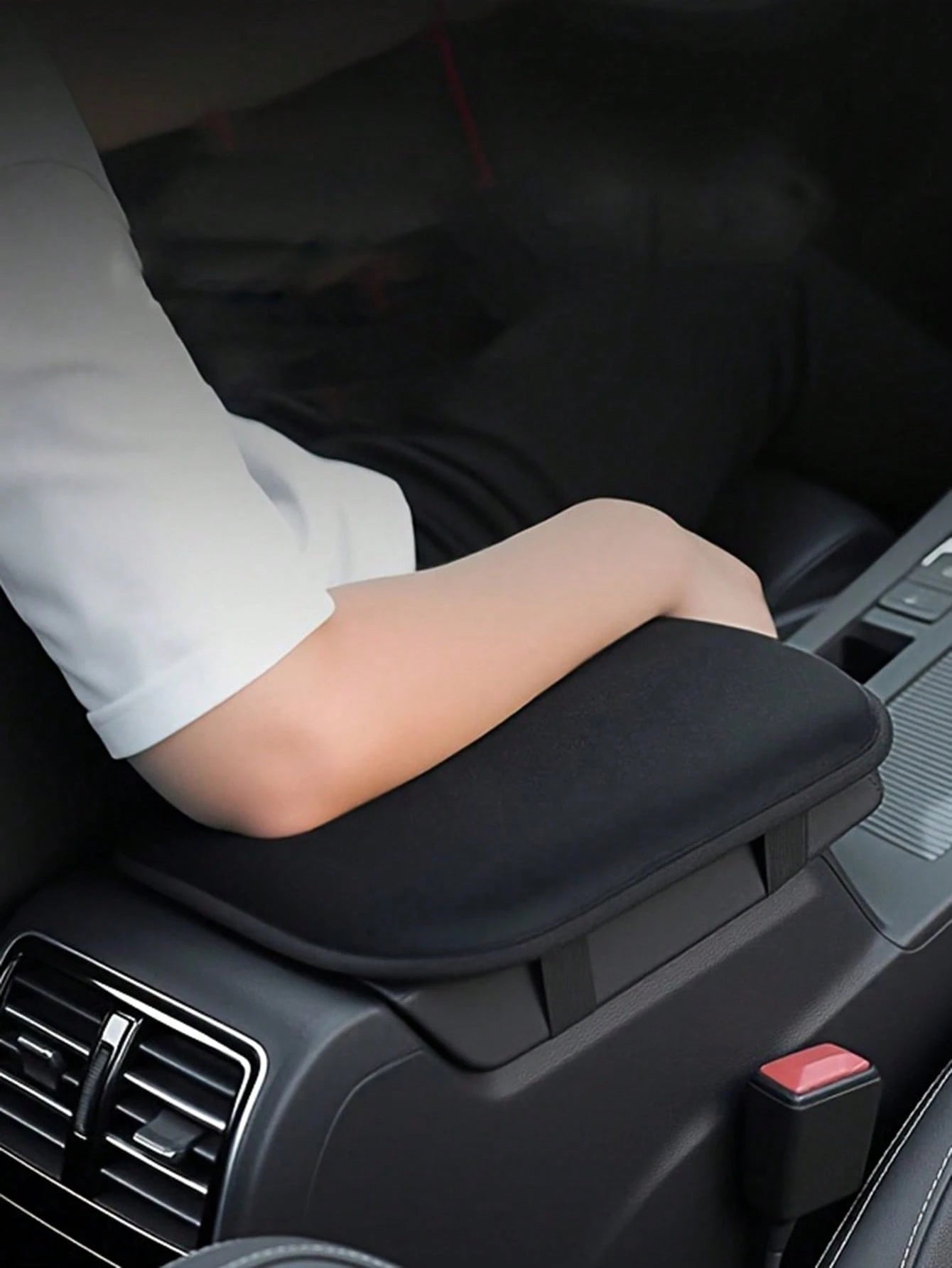 Universal Car Armrest Pad, Center Console Soft Memory Foam Armrest Box Pad, Comfortable Pressure Relief Automotive Interior Accessories, Non-Slip Armrest Support Pad Suitable For Cars, SUVs, Trucks, E