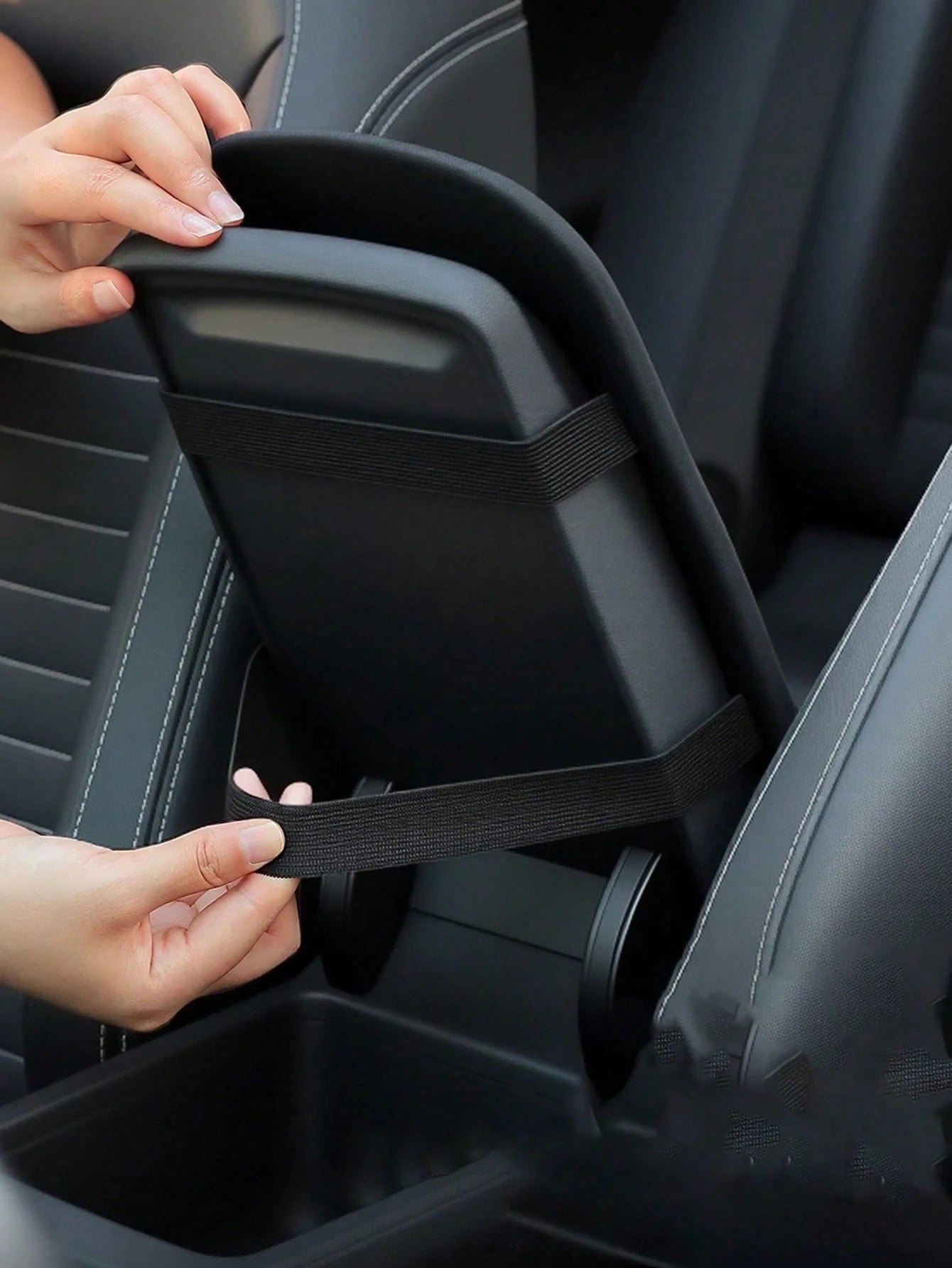 Universal Car Armrest Pad, Center Console Soft Memory Foam Armrest Box Pad, Comfortable Pressure Relief Automotive Interior Accessories, Non-Slip Armrest Support Pad Suitable For Cars, SUVs, Trucks, E