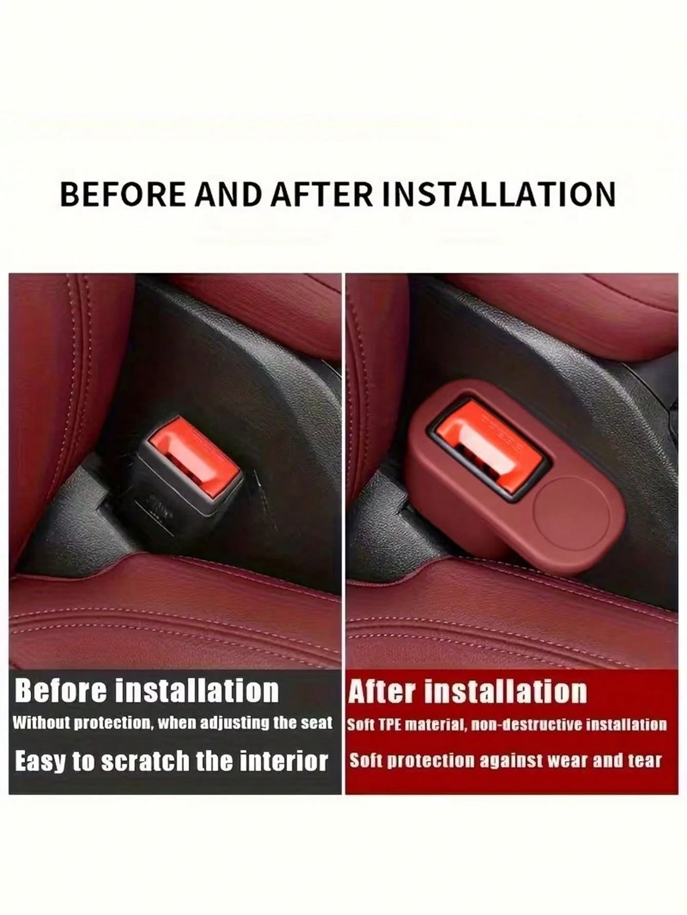 Universal Sports Seat Belt Fastener- Say Goodbye To Complicated Installation In One Second| Universal Design Breaks Through Vehicle Model Restrictions, Using Adaptive Slot Technology, Perfectly Comp