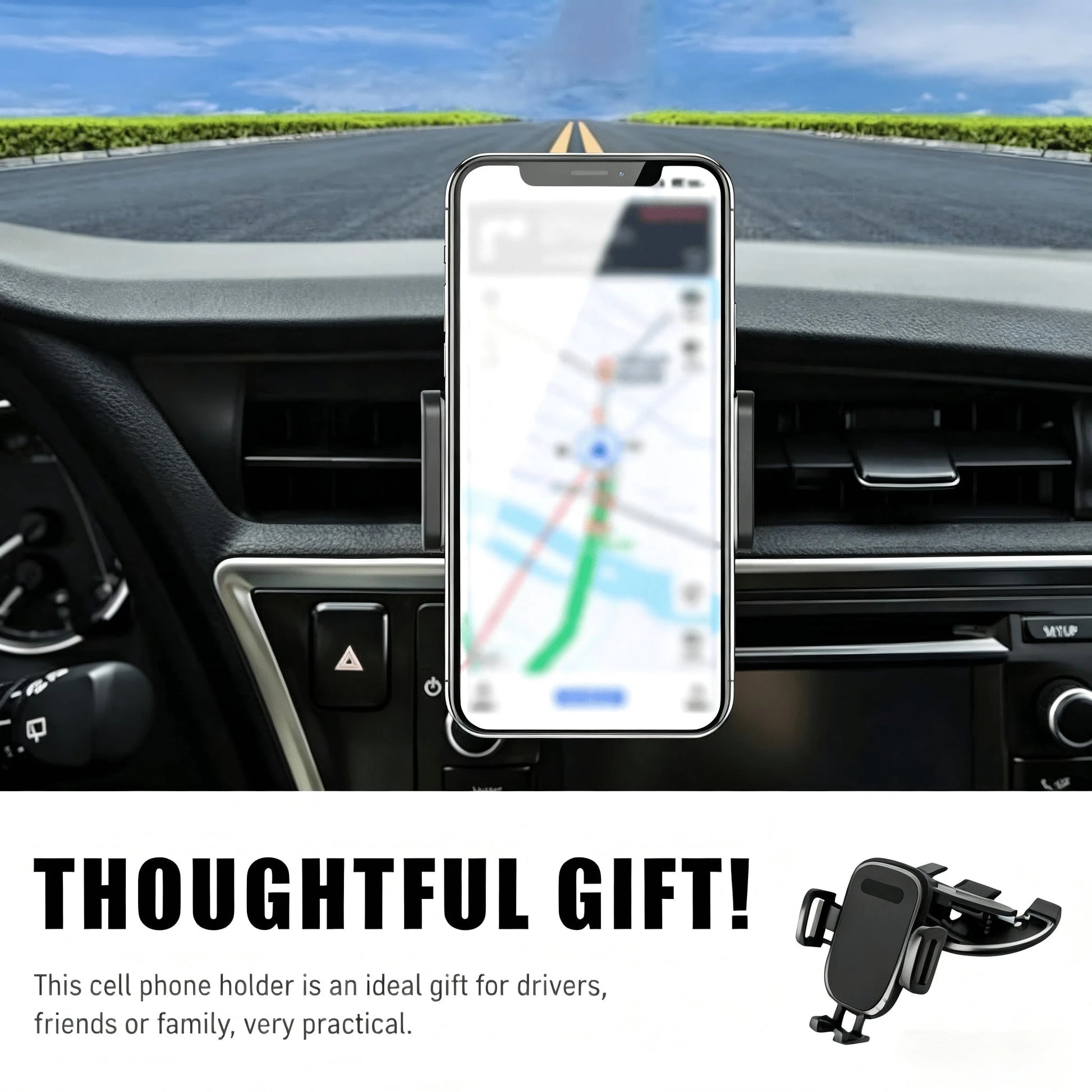 Untoom Universal CD Slot Car Phone Holder 360 Degree Rotation Car Phone Mount Mobile Phone Stand In Car Compatible With IPhone