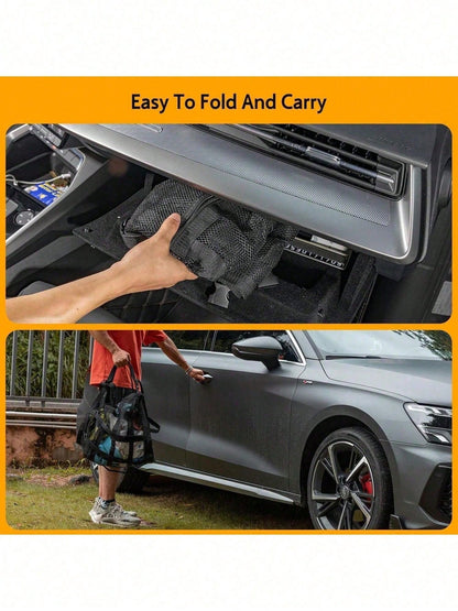 Upgrade Car Ceiling Cargo Net Pocket, Double Layers Mesh Car Roof Storage Organizer With Zip Universal Auto Accessories Organizers And Storage Pocket Net