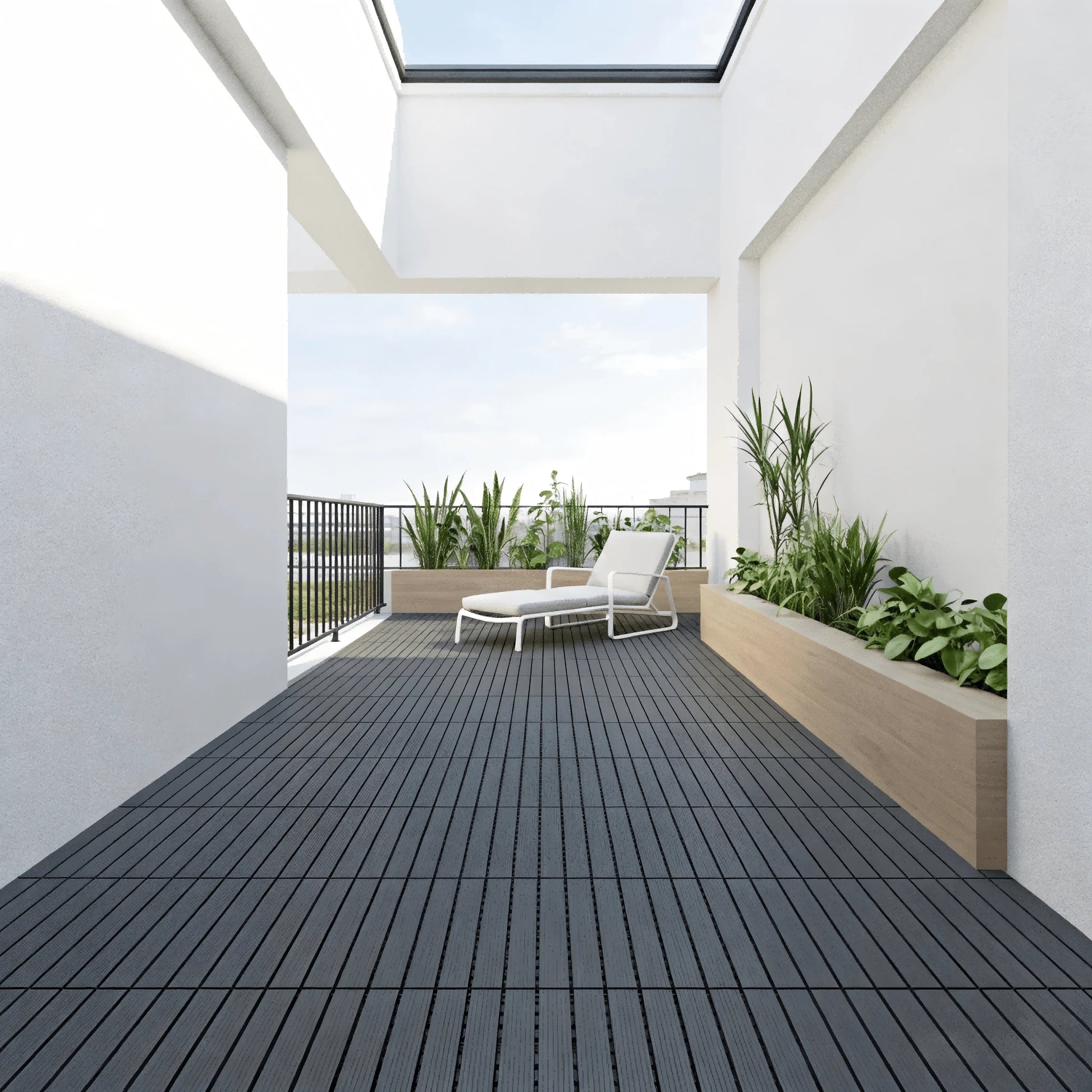 Upgraded Interlocking Deck Tiles, Extra Long Thick Waterproof Outdoor Flooring, 10/20 Piece Heavy Duty Plastic Patio Tiles, All-Weather Anti-Slip, Suitable For Balconies, Backyards And Indoor Spaces