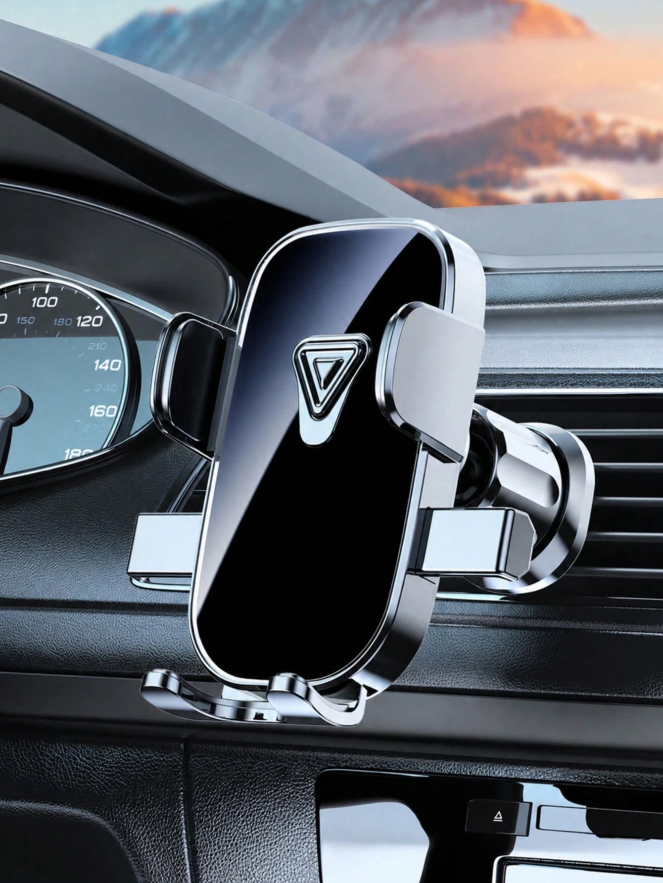 Upgraded Spiral Hook Car Phone Holder 360° Rotating Ball Joint Universal Fit 4.7-7.2 Inch Phones Anti-Slip One-Hand Operation Compatible With All Air Vent Types Car Accessories