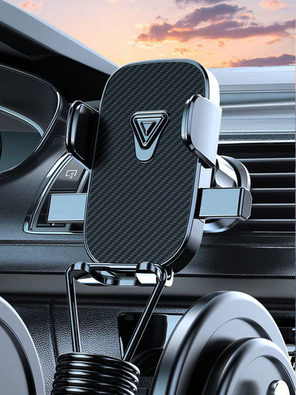 Upgraded Spiral Hook Car Phone Holder 360° Rotating Ball Joint Universal Fit 4.7-7.2 Inch Phones Anti-Slip One-Hand Operation Compatible With All Air Vent Types Car Accessories
