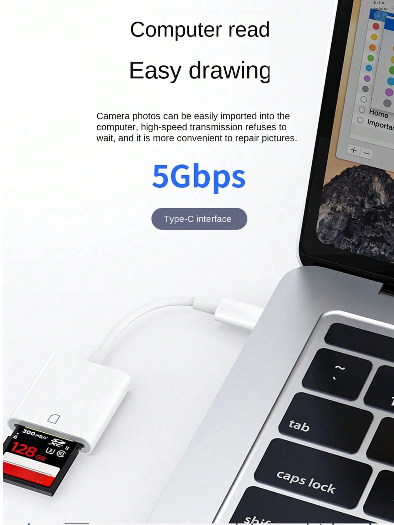 USB-C SD Card Reader, USB-C Memory Card Adapter, Trail Camera Viewer For Type-C OTG Devices. Compatible With SD, SDHC, SDXC, UHS-I, UHS-II Cards, For Tablets, Laptops And Android Devices. Plug And Pla