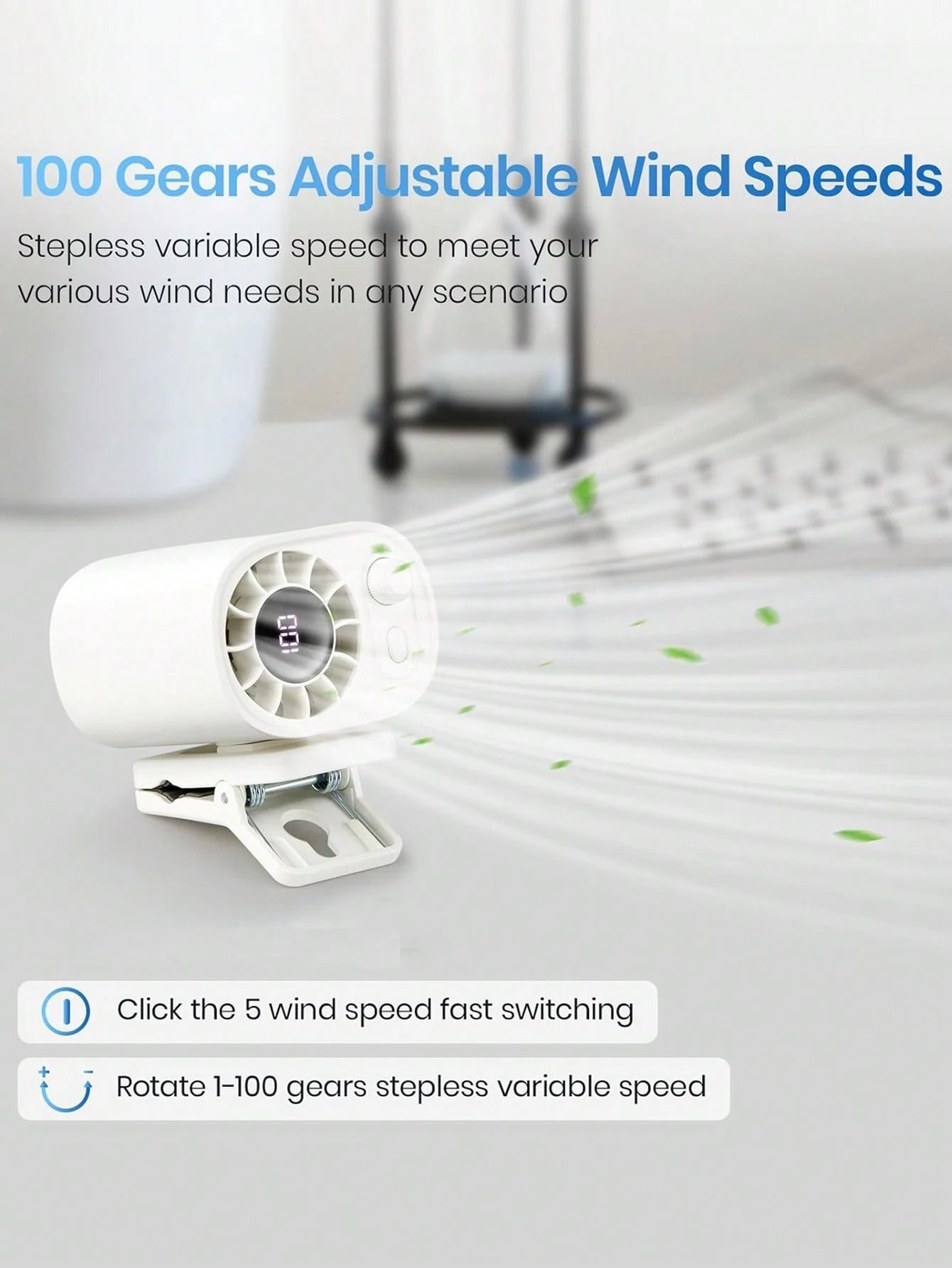 USB Rechargeable Car Clip-On Fan, Adjustable Speed Mini Cooling Fan With Flexible Tripod Stand, Portable Quiet Fan For Car Seats, Sun Visor, Truck, SUV Travel, Car Accessory Gift For Men And Women, Su