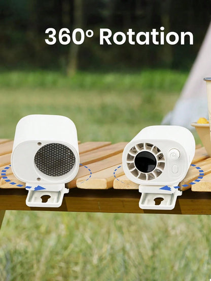 USB Rechargeable Car Clip-On Fan, Adjustable Speed Mini Cooling Fan With Flexible Tripod Stand, Portable Quiet Fan For Car Seats, Sun Visor, Truck, SUV Travel, Car Accessory Gift For Men And Women, Su