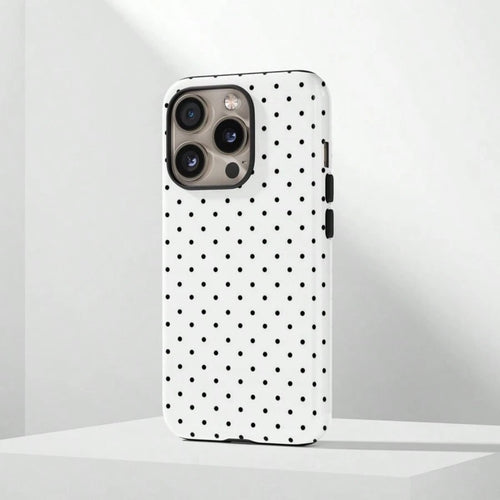 VESPOP Pink Base Black Polka Dot Phone Case, Cute Y2K Style. Compatible With IPhone 17, 16, 15, 14, 13, 12, 11 Pro Max Plus Models