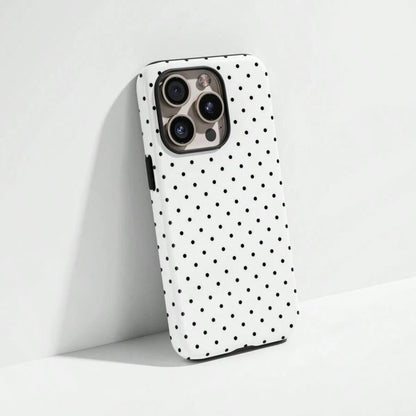 VESPOP Pink Base Black Polka Dot Phone Case, Cute Y2K Style. Compatible With IPhone 17, 16, 15, 14, 13, 12, 11 Pro Max Plus Models