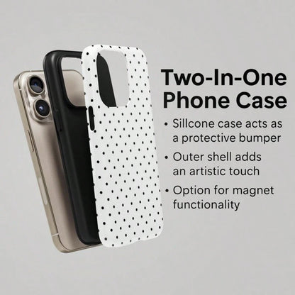VESPOP Pink Base Black Polka Dot Phone Case, Cute Y2K Style. Compatible With IPhone 17, 16, 15, 14, 13, 12, 11 Pro Max Plus Models