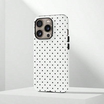 VESPOP Pink Base Black Polka Dot Phone Case, Cute Y2K Style. Compatible With IPhone 17, 16, 15, 14, 13, 12, 11 Pro Max Plus Models