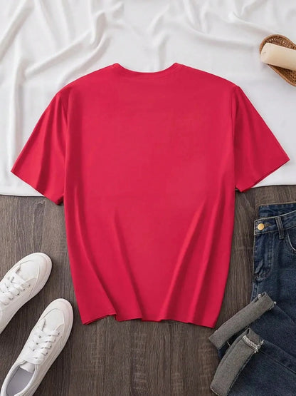 Vintage Red Oversized Unisex Tee, Created With A Purpose Bible Verse Faith Print Soft Cotton Christian Casual Gift T-Shirt