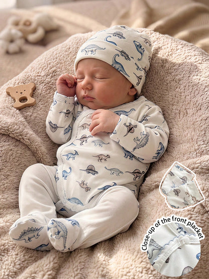 Vintaside Kids Random 1set Newborn Baby & Hat Set, Fun Cartoon Pattern Design Loved By Children, Made Of Comfortable Soft Skin-Friendly Fabric