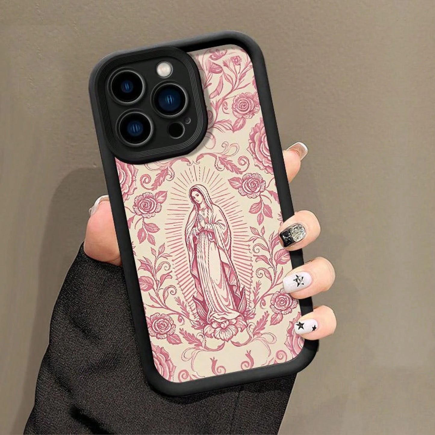 Virgin Mary Pattern Phone Case,TPU Soft Silicone,Fully Protected And Shockproof For IPhone 17 16 15 Pro Max 14 13 12 11 X Plus Air Mini Stylish TrendySuitable For IPhone 17 Air