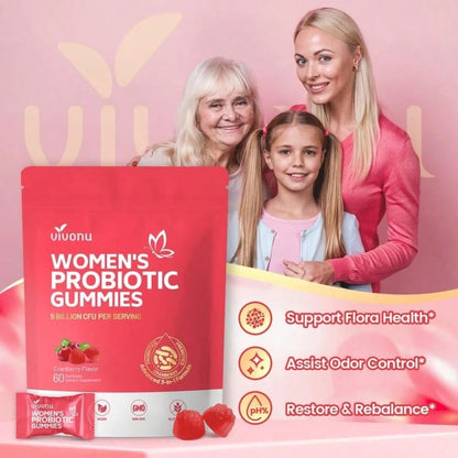 VPOAJ Cranberry Probiotic Gummies| Targeting Body Odor, Women's Health, And Body Balance| Vegan (60 Gummies Per Pack)