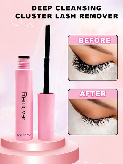 Waloshow Bond And Seal, Remover, 10ml Individual Lashes Glue And Seal, Eyelashes Applicator, 2 In1 Cluster Bond And Seal,Eyelashes Brush, Glue For Cluster Lashes, Tweezers, Bond For Clusters, Lashes B