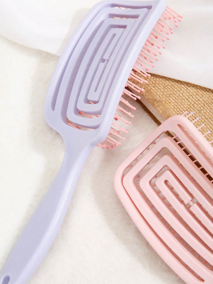 WANMEI 5pcs Hair Styling Brush Set, Including Edge Control Brush, Teasing Brush, Styling Tail Comb, Volumizing Ponytail Brush, Dual-Sided Eyebrow Brush, Makeup Brush, Eyelash Comb, Eyelash Separator