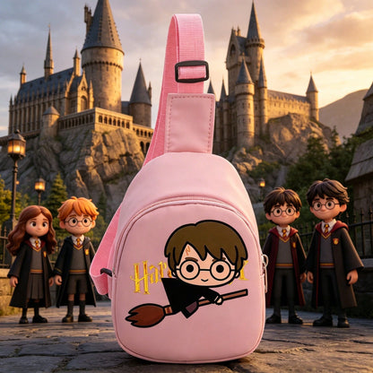 Warner Bros 1PC New Style [Shoulder Bag] Harry Potter Series Crossbody Bag, Fashionable Minimalist Harry Potter Cartoon Pattern Solid Color Women's Chest Bag, Suitable For Daily Commute, Shopping, Gat