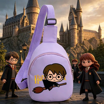 Warner Bros 1PC New Style [Shoulder Bag] Harry Potter Series Crossbody Bag, Fashionable Minimalist Harry Potter Cartoon Pattern Solid Color Women's Chest Bag, Suitable For Daily Commute, Shopping, Gat