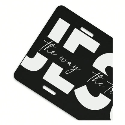 Way Truth Life Jesus Front License Plate For Women Car Vanity Plates Decorative Aluminum Metal Cute Novelty License Plate Cover For Men