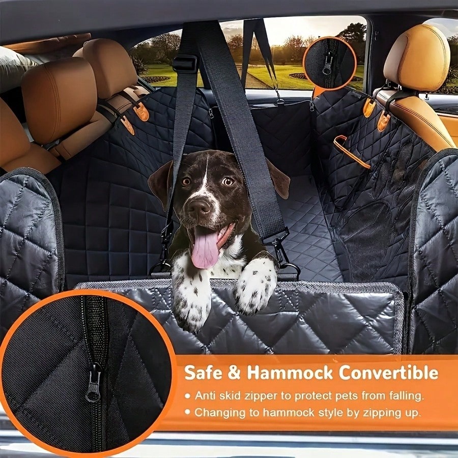 Wear Resistant And Anti Slip Rear Seat Protection Pad- Suitable For Heavy-Duty Dog Car Seat Cushions In SUVs, Cars, And Trucks- Easy To Clean Nylon Pet Seat Covers- Scratch And Splash Resistant Int