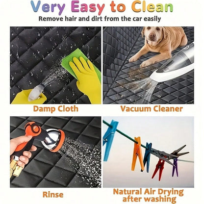 Wear Resistant And Anti Slip Rear Seat Protection Pad- Suitable For Heavy-Duty Dog Car Seat Cushions In SUVs, Cars, And Trucks- Easy To Clean Nylon Pet Seat Covers- Scratch And Splash Resistant Int